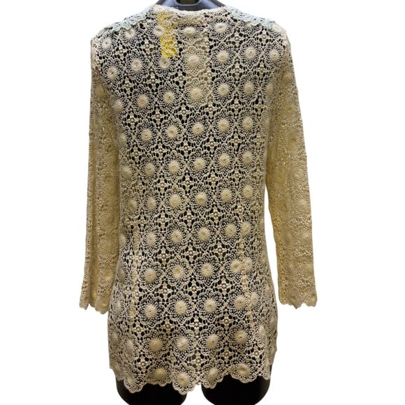 4 Love And Liberty Crochet Lace Button-Up Jackets L - Picture 2 of 5